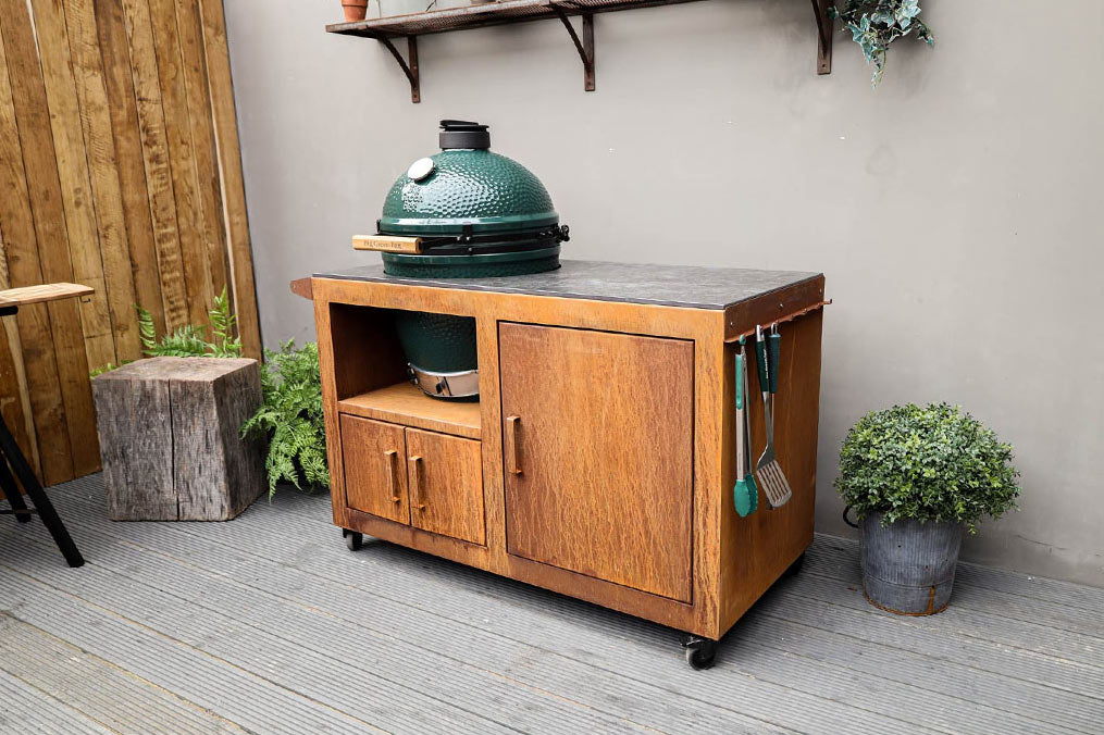 Big Green Egg Corten Steel Kitchen、mySite、noshort