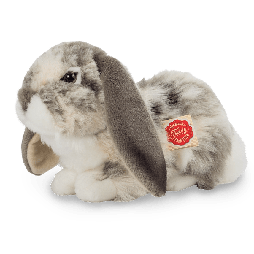 Grey and White Floppy Earred Bunny Large Teddy Herman、mySite、g9winljtr