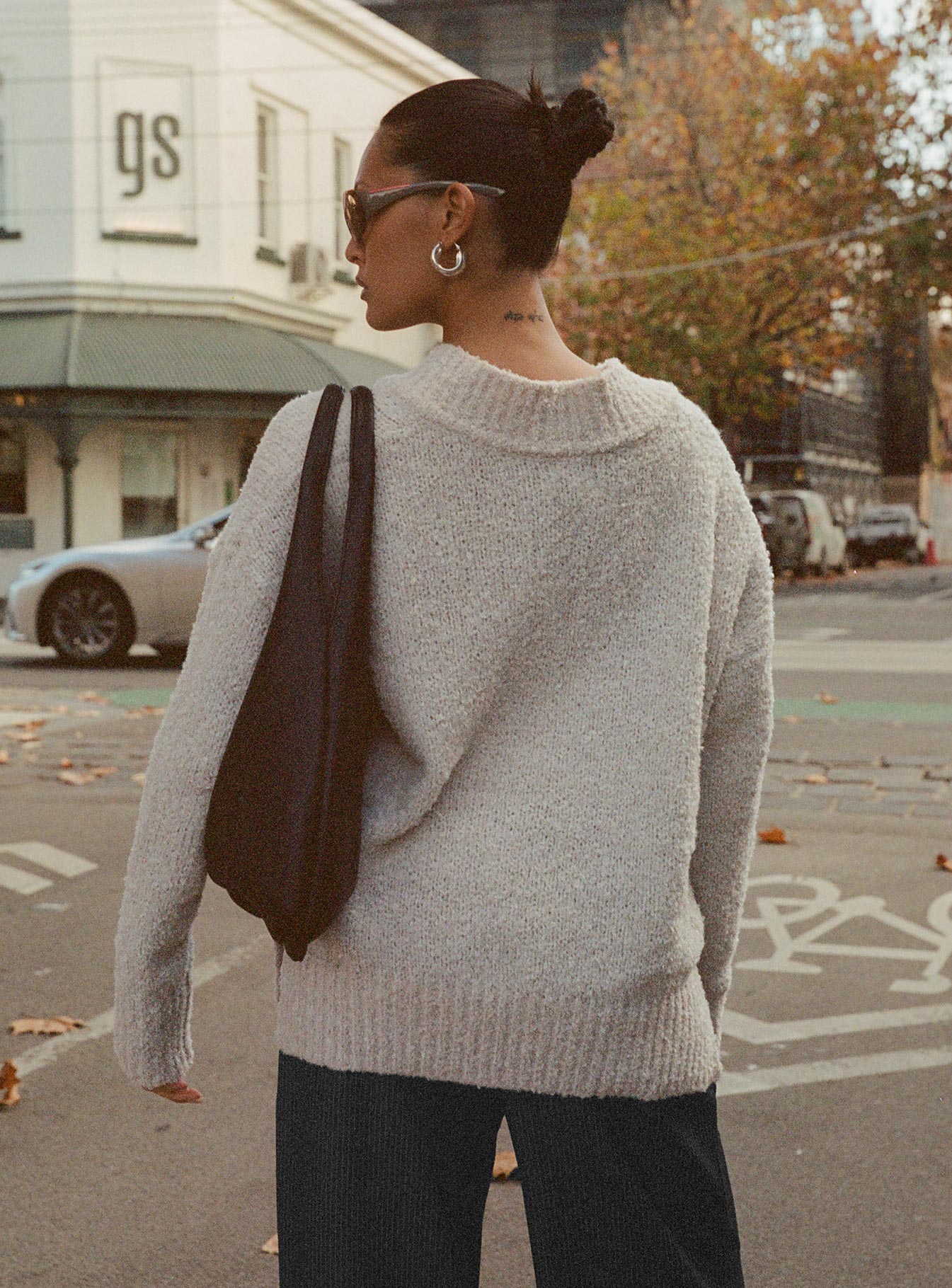 Mich Knit Sweater Beige、mySite、solidvoid