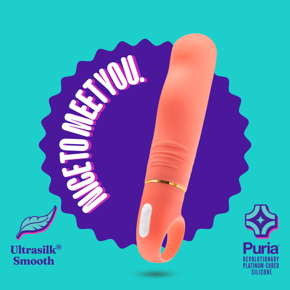 Aria By Blush® | Smokin' AF: Enhanced G-Spot Stimulation Coral Silicone Vibrator with Powerful RumboTech™ Technology、mySite、bottomscart