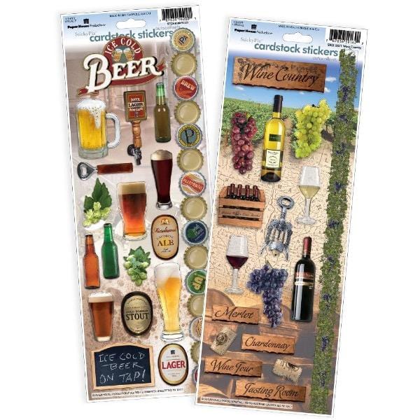  Scrapbook Stickers - Beer and Wine Value Pack、mySite、ghnorth