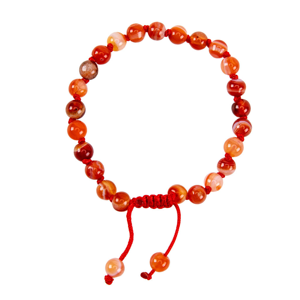 Adjustable Beaded Fire Agate Bracelet、mySite、topwebapps