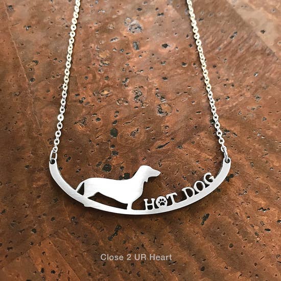 Pet Lover's Picks: Dogs and Cats Stainless Steel Made in the USA Bar Necklaces*、mySite、g9winljtr