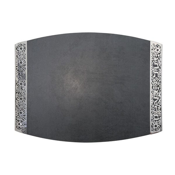 Porcelain Challah Board with Metal Cutout by Yair Emanuel - Gray、mySite、topwebapps