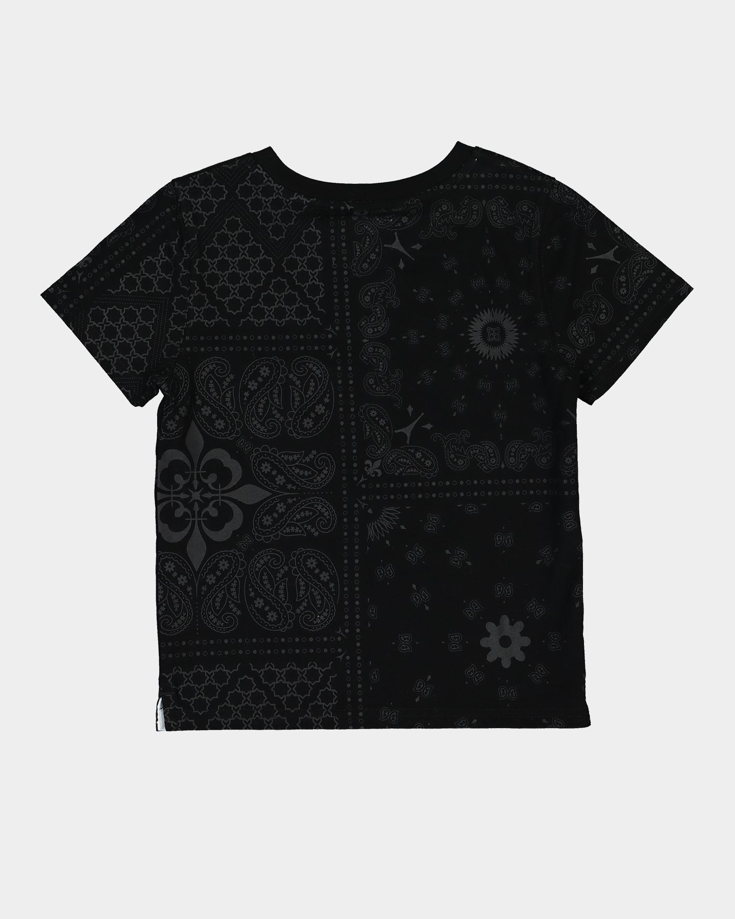 Lil Homme Kids' Bandana Ultra Short Sleeve Set Black/Charcoal、mySite、zt4zffjzw