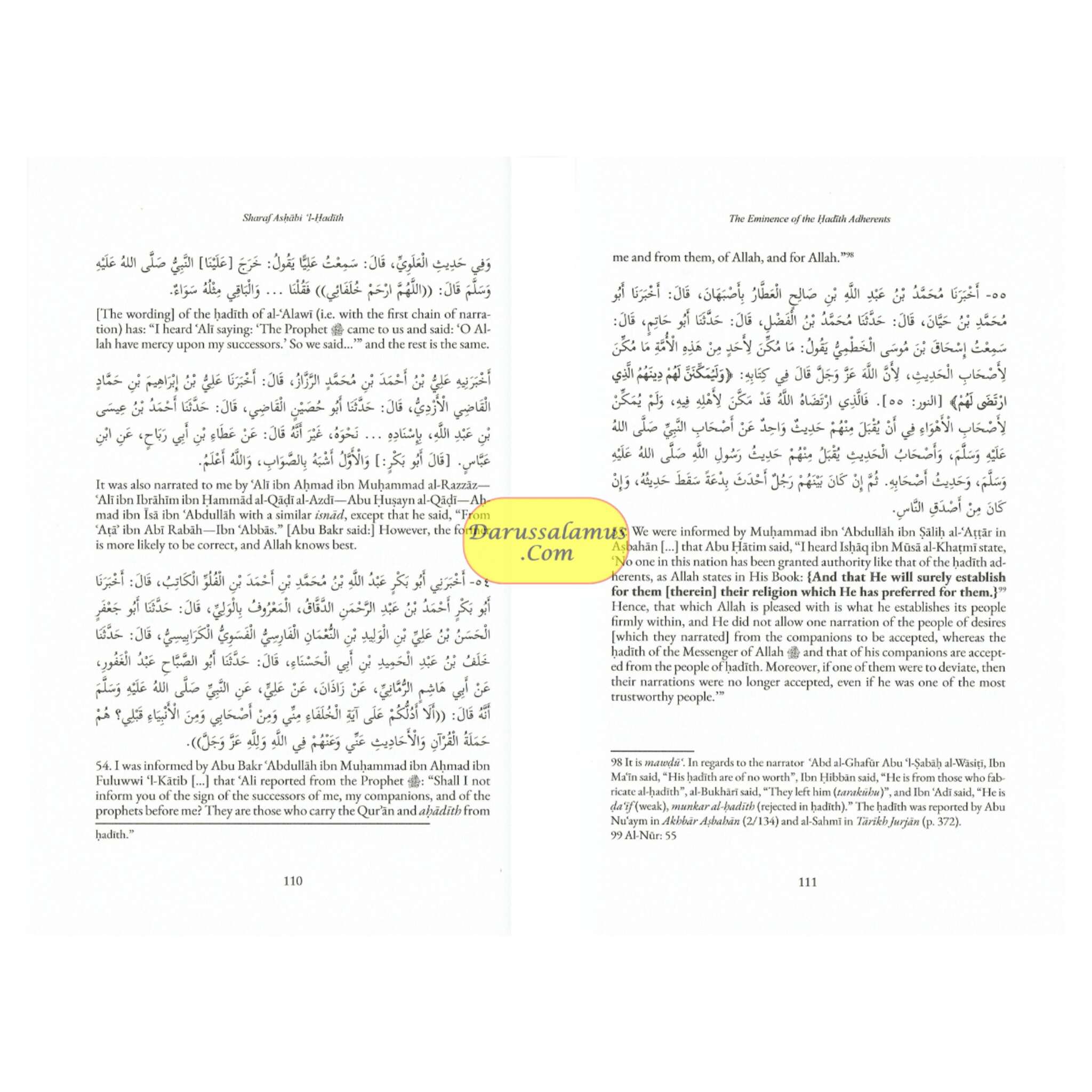 The Eminence of The Hadith Adherents By Al-Khatib Al-Baghdadi、mySite、topwebapps