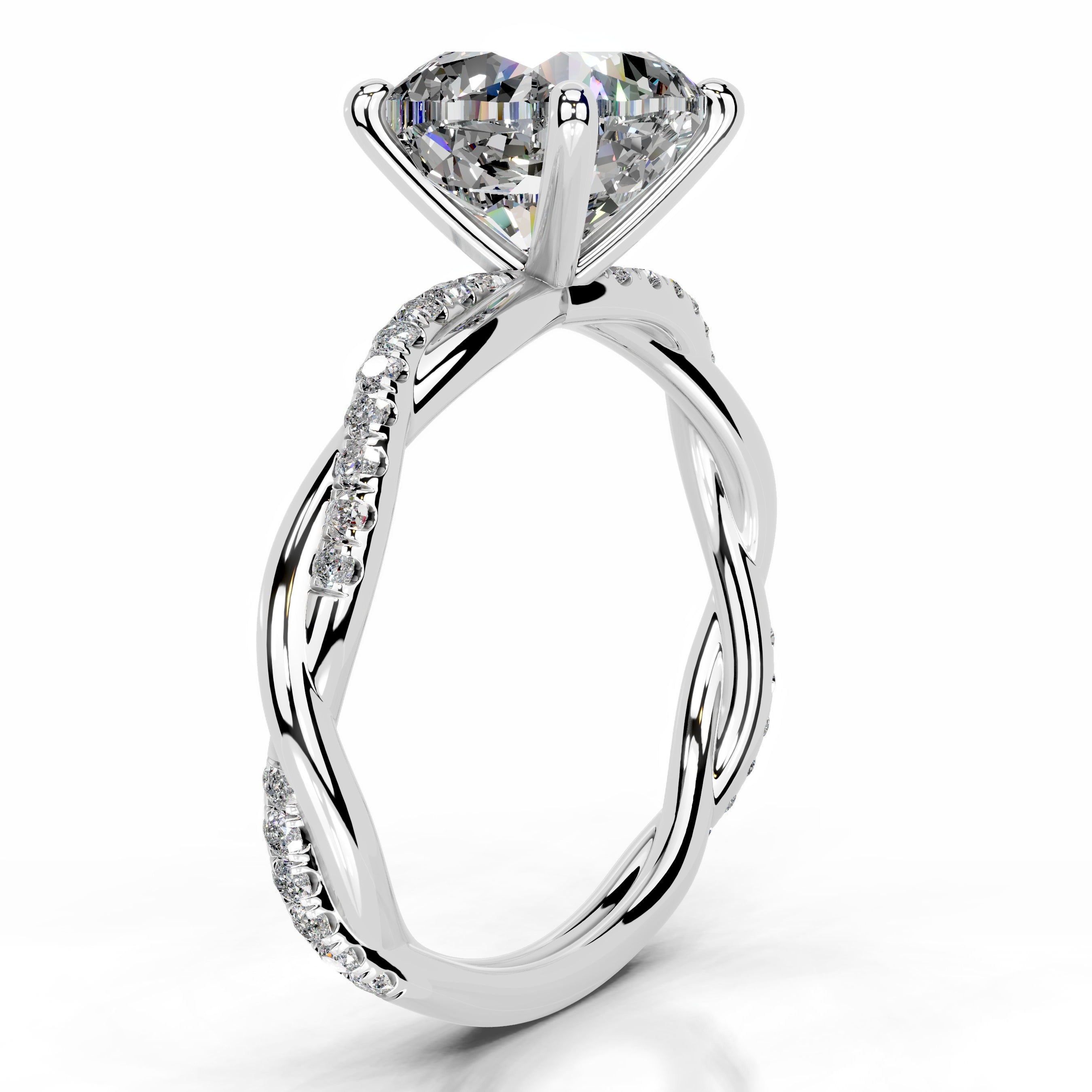 Crystal Moissanite & Diamonds Ring - 14K White Gold、mySite、hinf8tx79