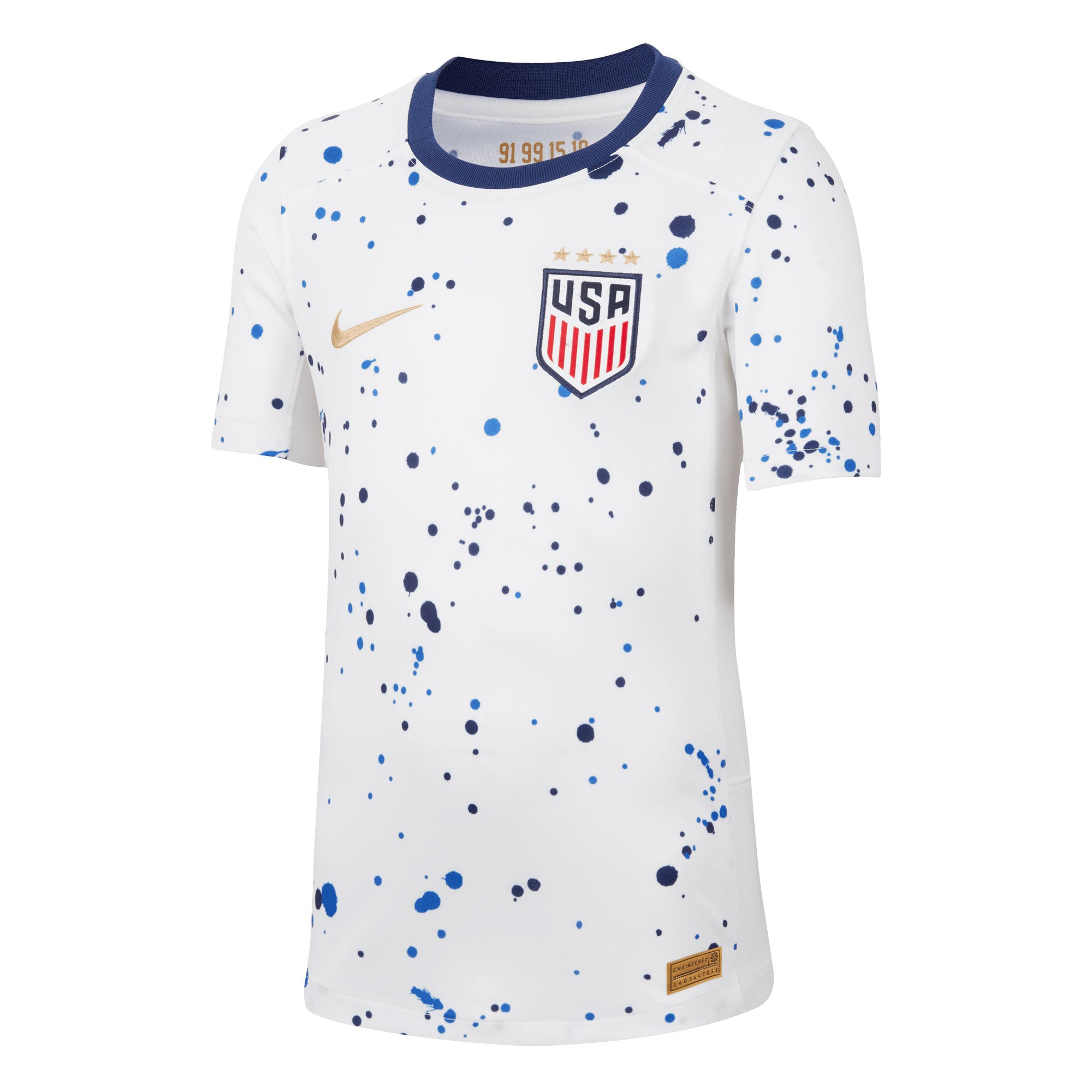 Nike Kids USA 2023/24 Home Jersey White/Blue、mySite、noshort