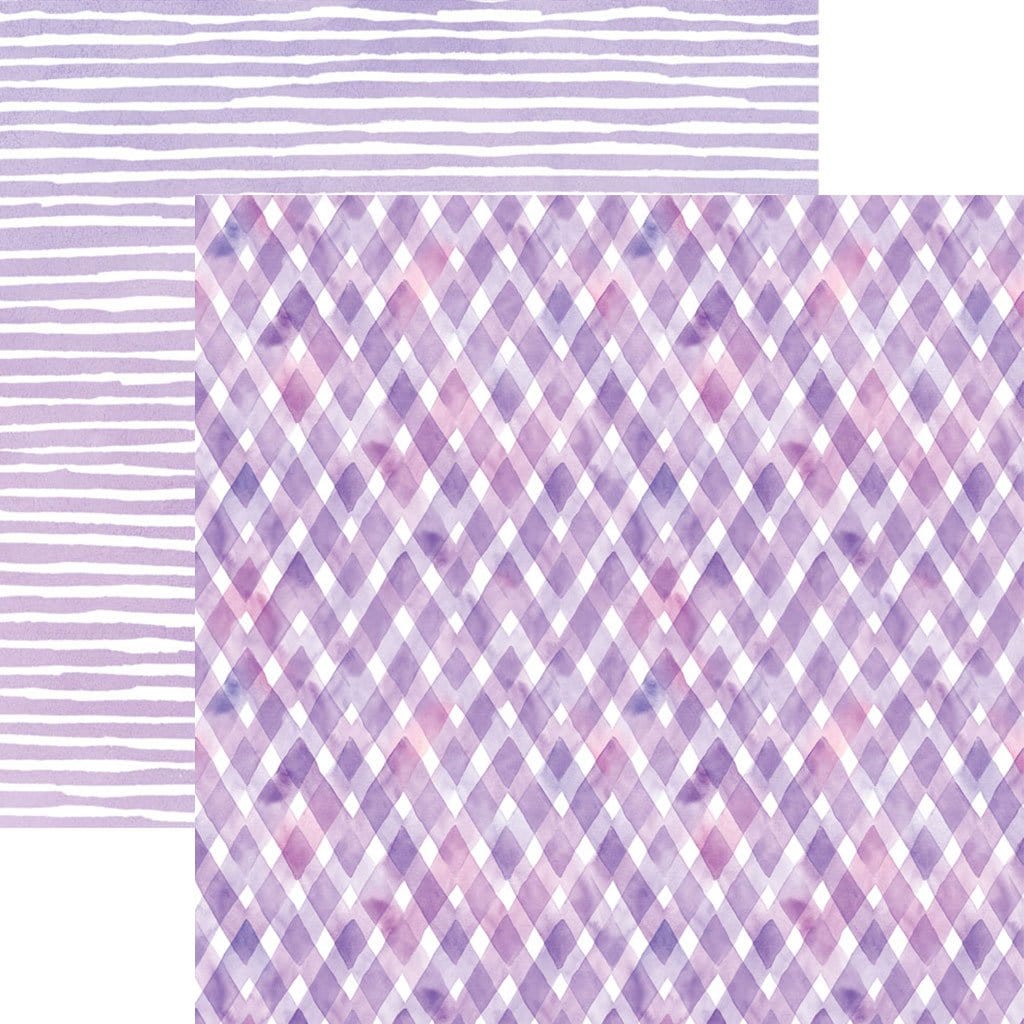  Scrapbook Paper - Purple Watercolor Plaid / Stripes、mySite、ghnorth