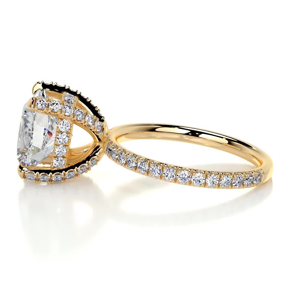 Quinn Moissanite & Diamond Ring -18K Yellow Gold、mySite、hinf8tx79
