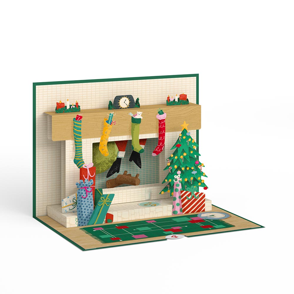 Santa Down the Chimney Christmas Pop-Up Card、mySite、solidvoid