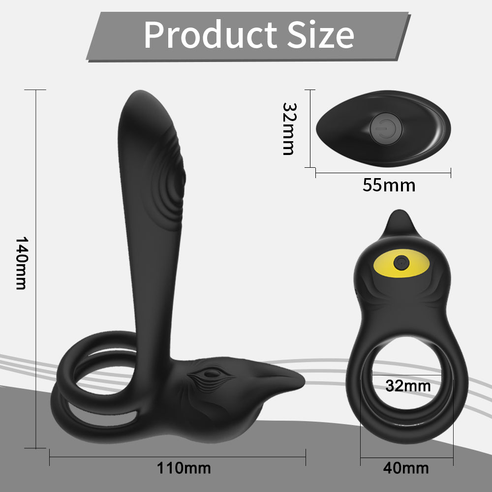 Eros Plus G Spot | Couples Vibrating Double Ring | Extra girth | Remote |10 Modes、mySite、bottomscart
