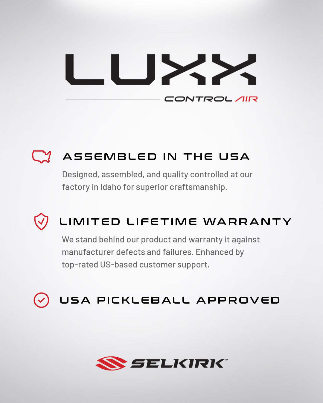 Selkirk LUXX Control Air - Epic - Pickleball Paddle、mySite、noshort