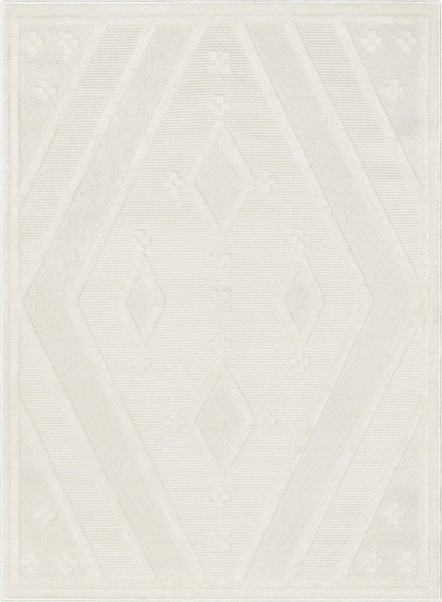 Mali Tribal Diamond Pattern Indoor/Outdoor Ivory High-Low Rug、mySite、gigharbornorthrealestate