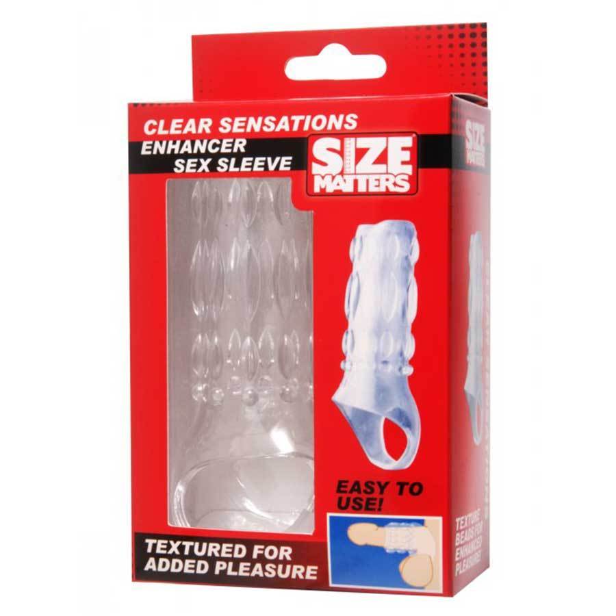 Clear Sensations 4.5 Inch Penis Girth Enhancing Sleeve for Men、mySite、bottomscart