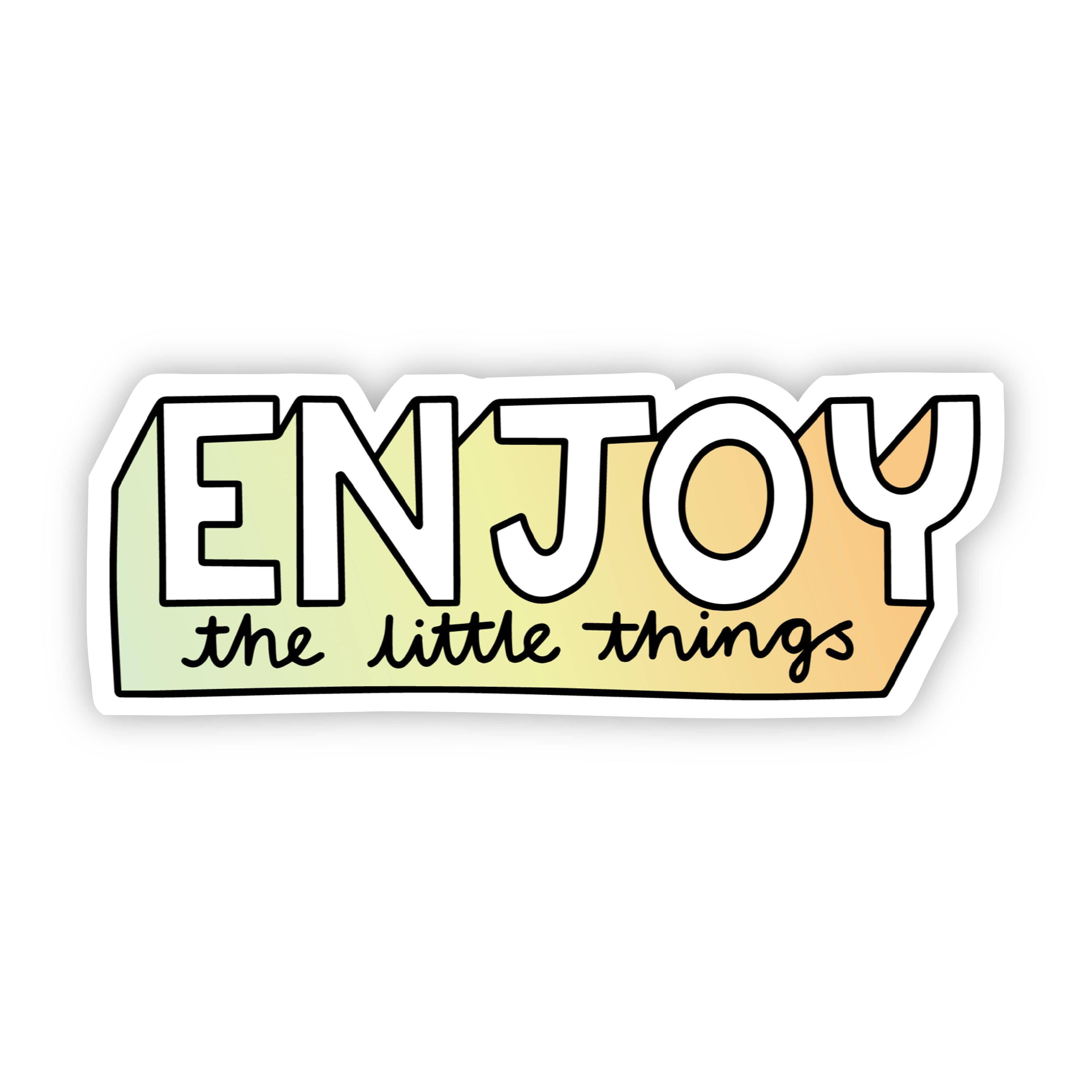  Enjoy The Little Things Yellow Sticker、mySite、elrpsem3k
