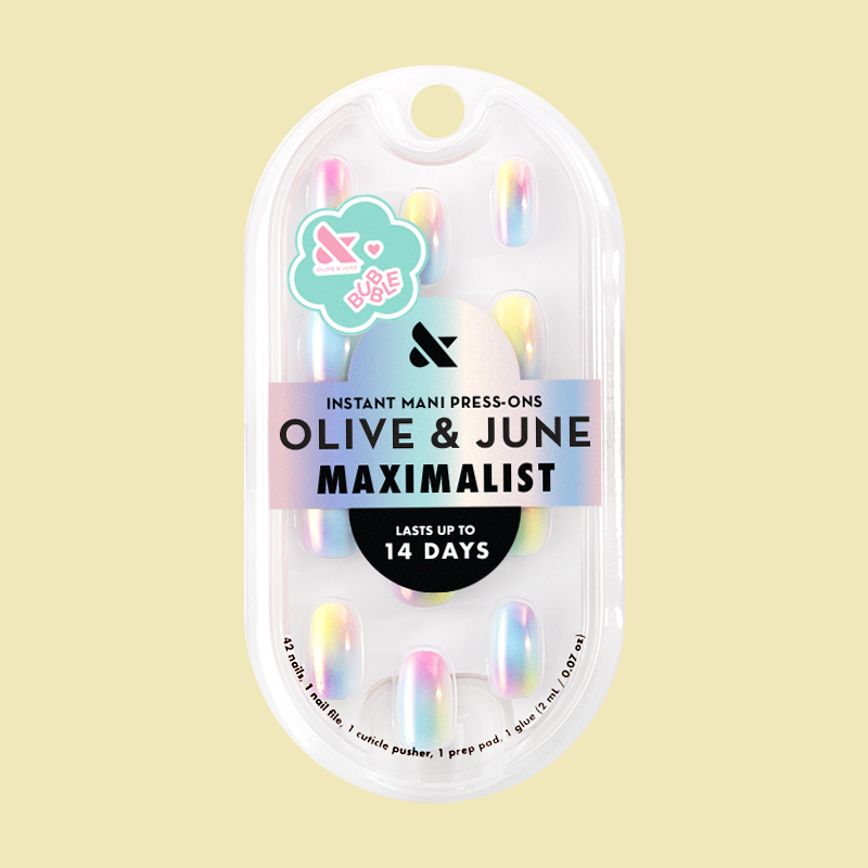 Rainbow Aura Chrome - Press-On | Short | Round、mySite、solidvoid