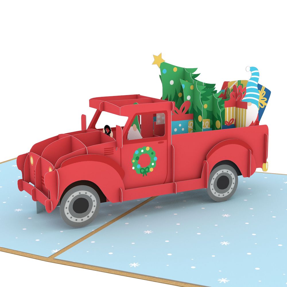 Gnome Holiday Truck Pop-Up Card、mySite、solidvoid