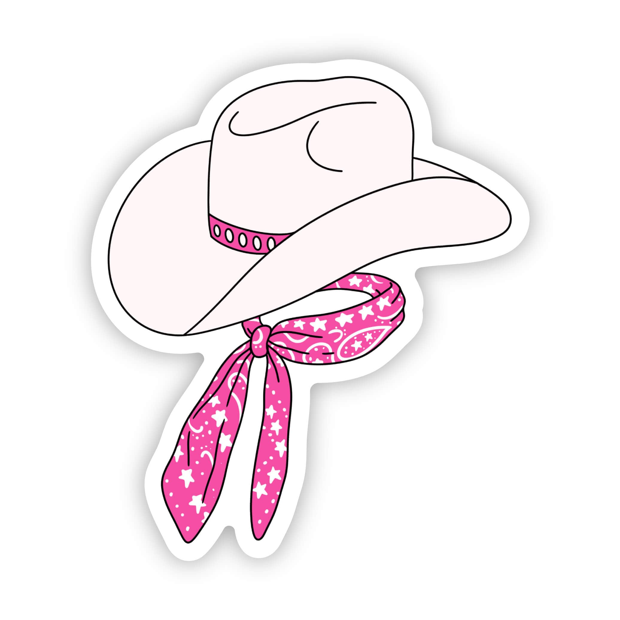  Cowgirl hat and scarf pink sticker、mySite、ghnorth