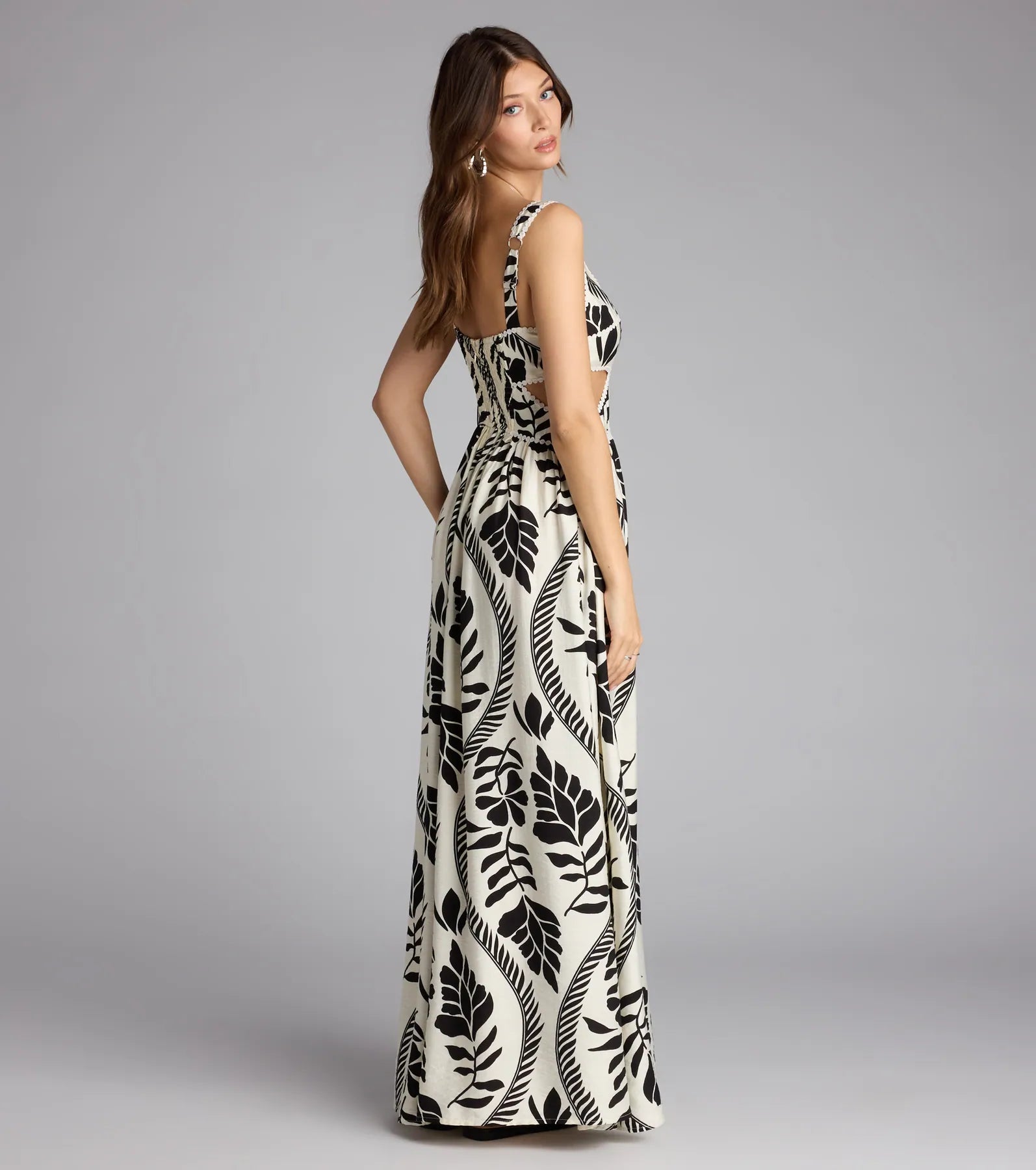  Sun And Spritz Tropical Cutout Maxi Dress、mySite、justintrudeaud