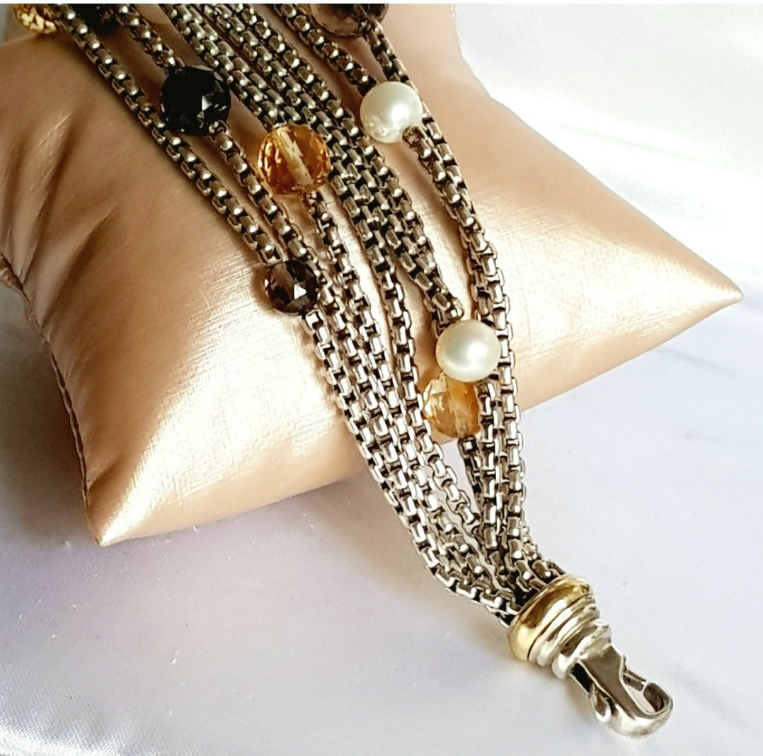David Yurman Bijoux Bracelet 鈥?Multi Chain & Pearl、mySite、hinf8tx79