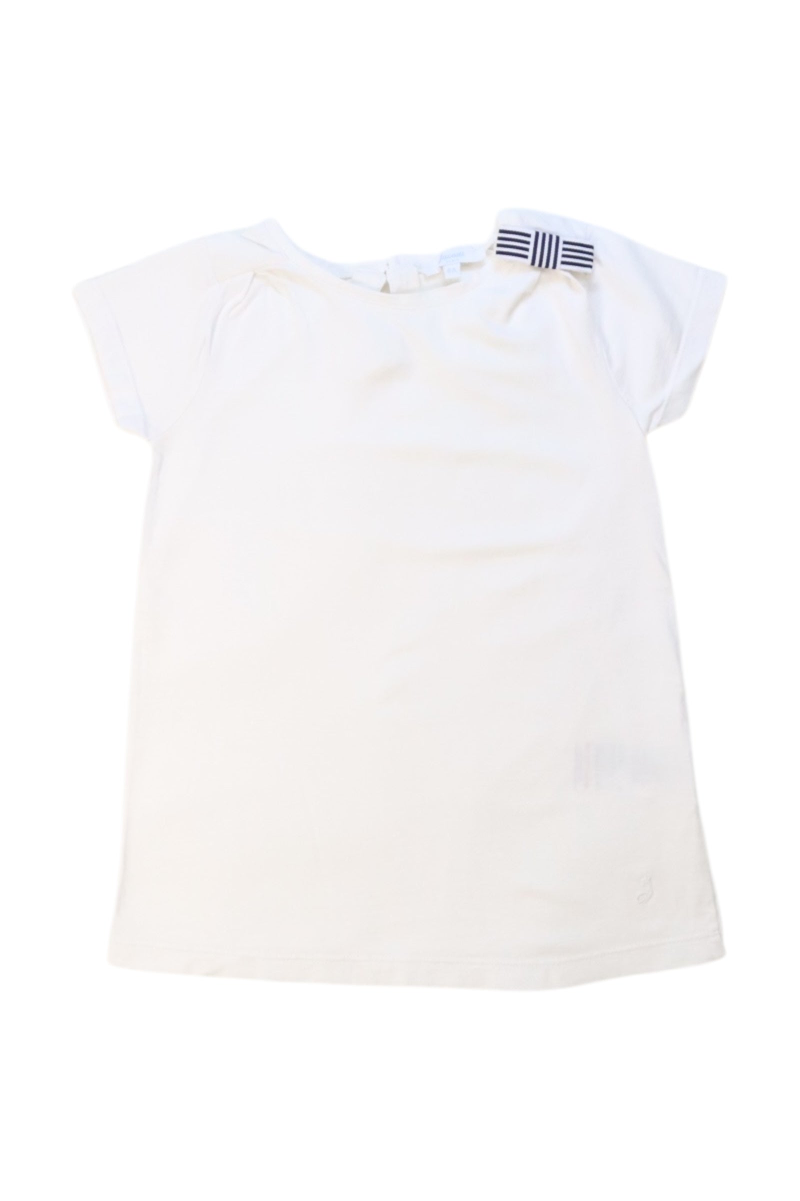 Jacadi Short Sleeve Top With Bow Detail - Size 8Y、mySite、g9winljtr