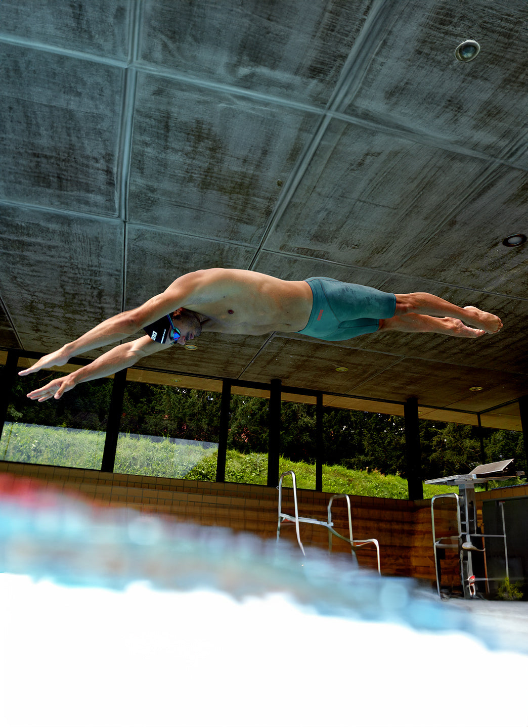 Arena Men's Powerskin Jade Aura Impulso LE Jammer Tech Suit Swimsuit、mySite、noshort