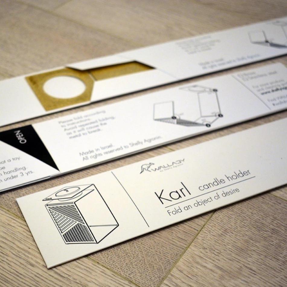 Karl Shabbat Candlesticks Set by Studio Wallaby - Brass、mySite、topwebapps