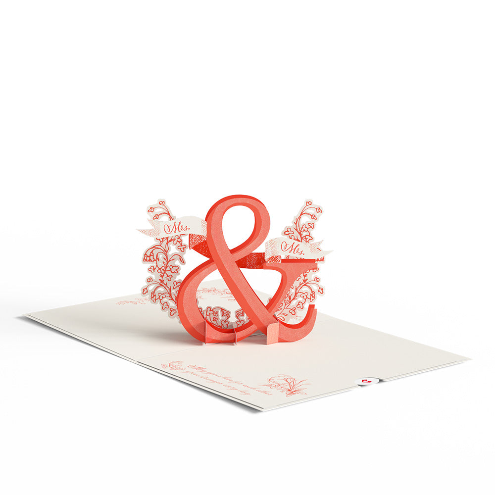 Better Together Mrs. & Mrs. Wedding Pop-Up Card、mySite、solidvoid
