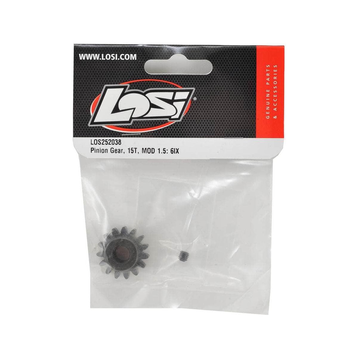  LOS252038, Losi 8mm Bore Mod 1.5 Pinion Gear (15T)、mySite、merchandisen