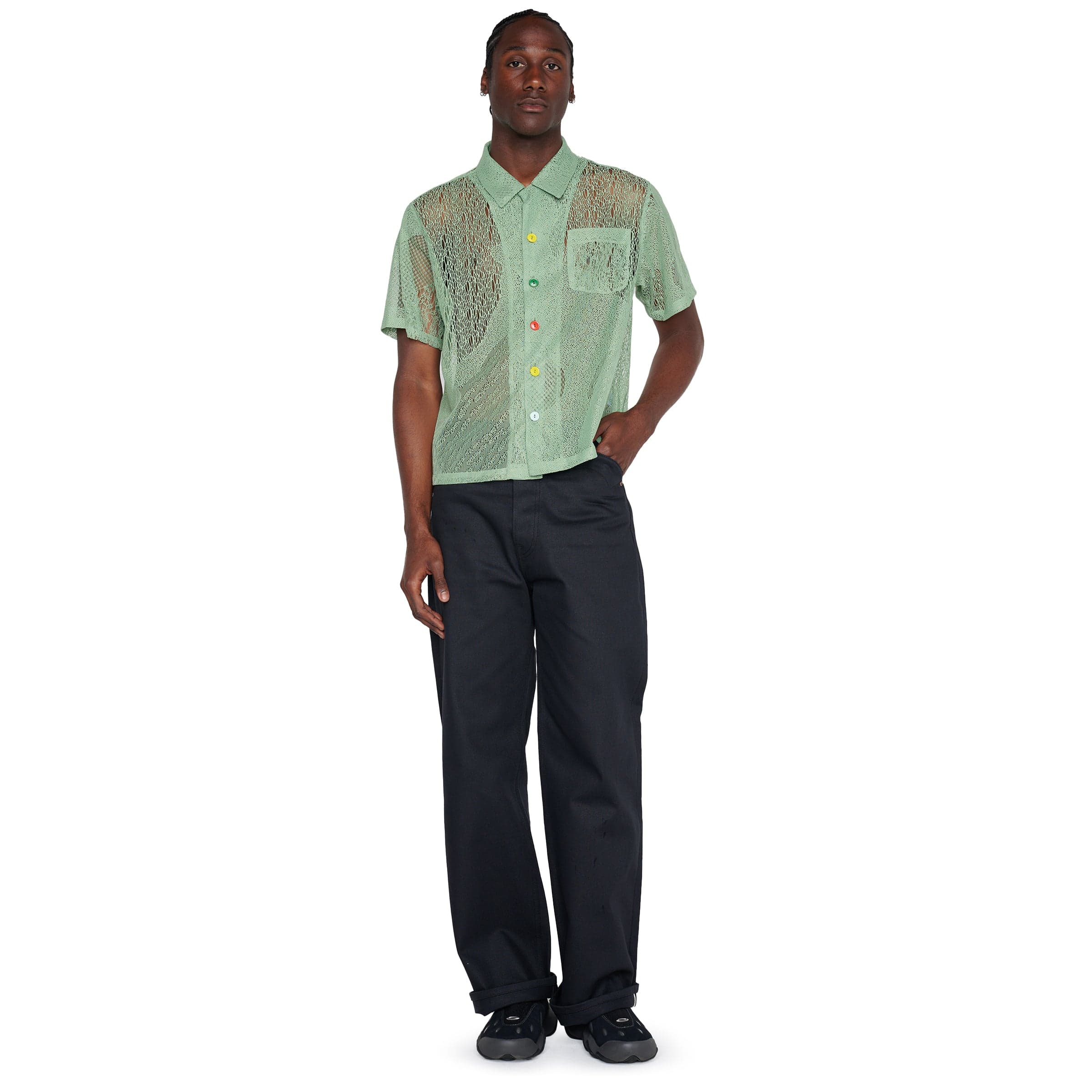 ENGINEERED MESH SHORT SLEEVE BUTTON UP、mySite、zt4zffjzw