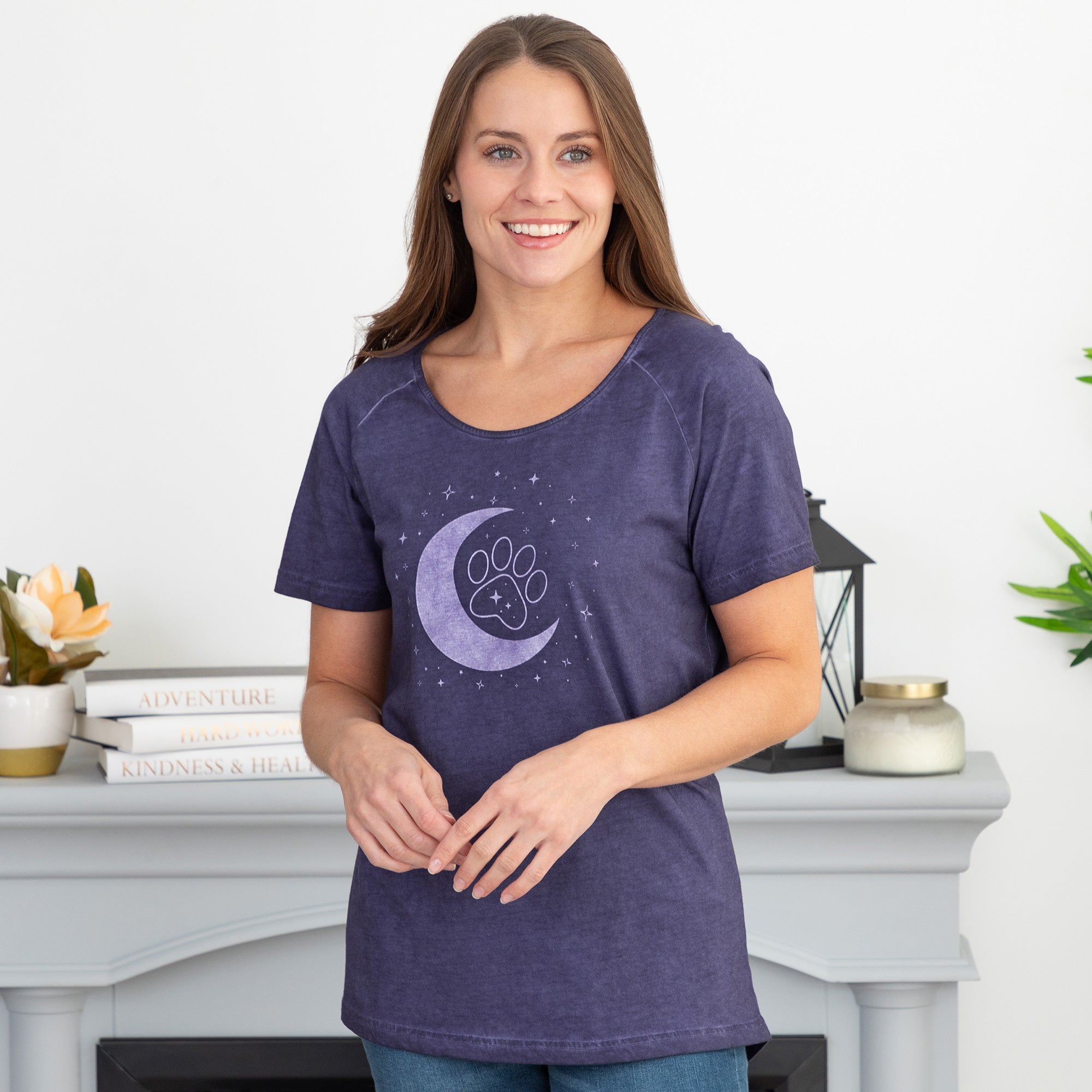 Pet & Moon Acid Wash Tee、mySite、camillekostekn