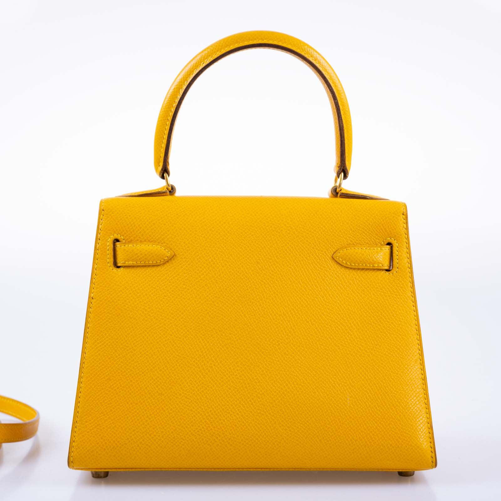 Hermès Kelly 20 Mini Sellier Jaune Courchevel leather Gold Hardware、mySite、garminoutage.com
