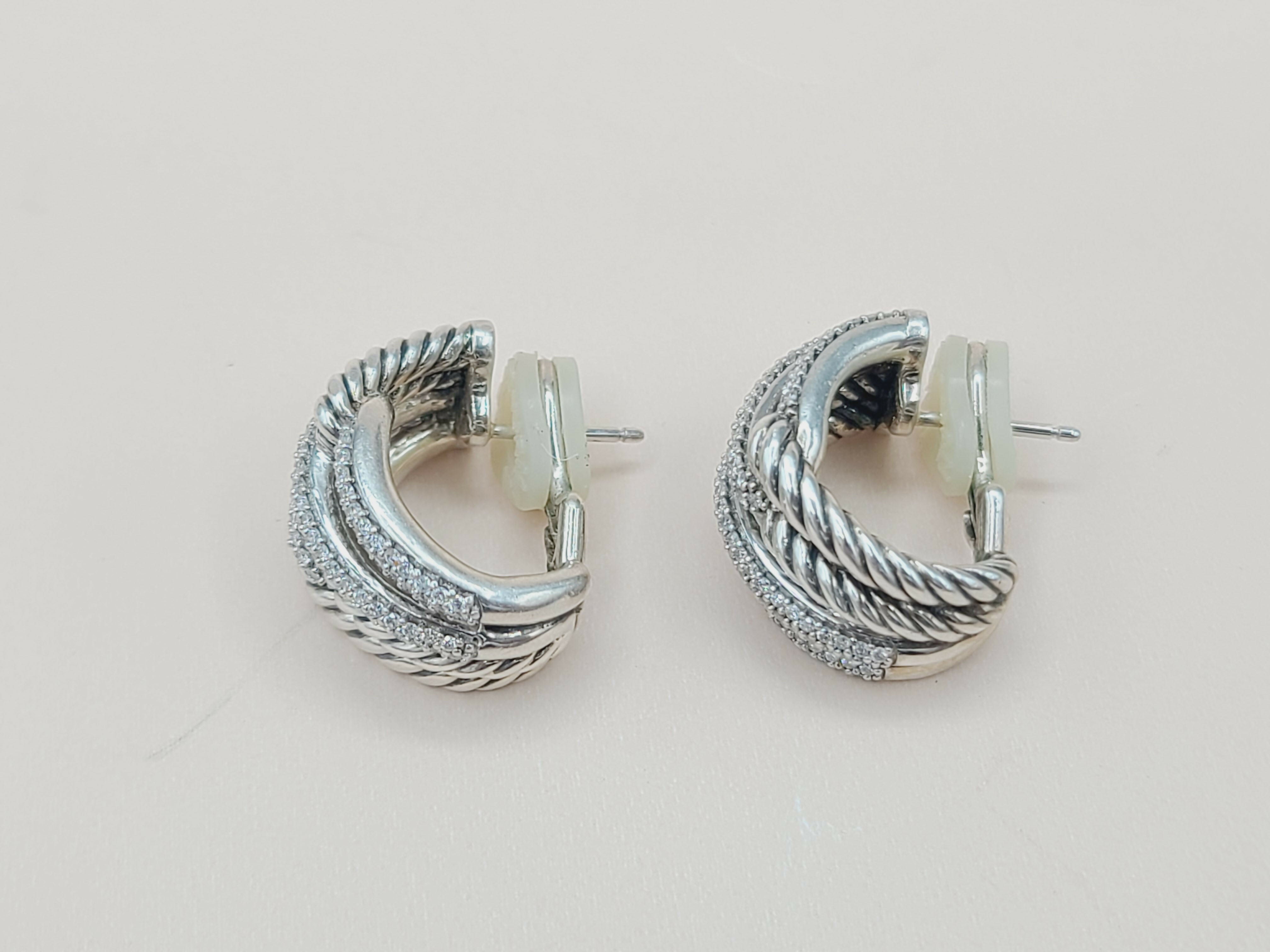 David Yurman Labyrinth Earrings Double Loop with Diamonds、mySite、hinf8tx79