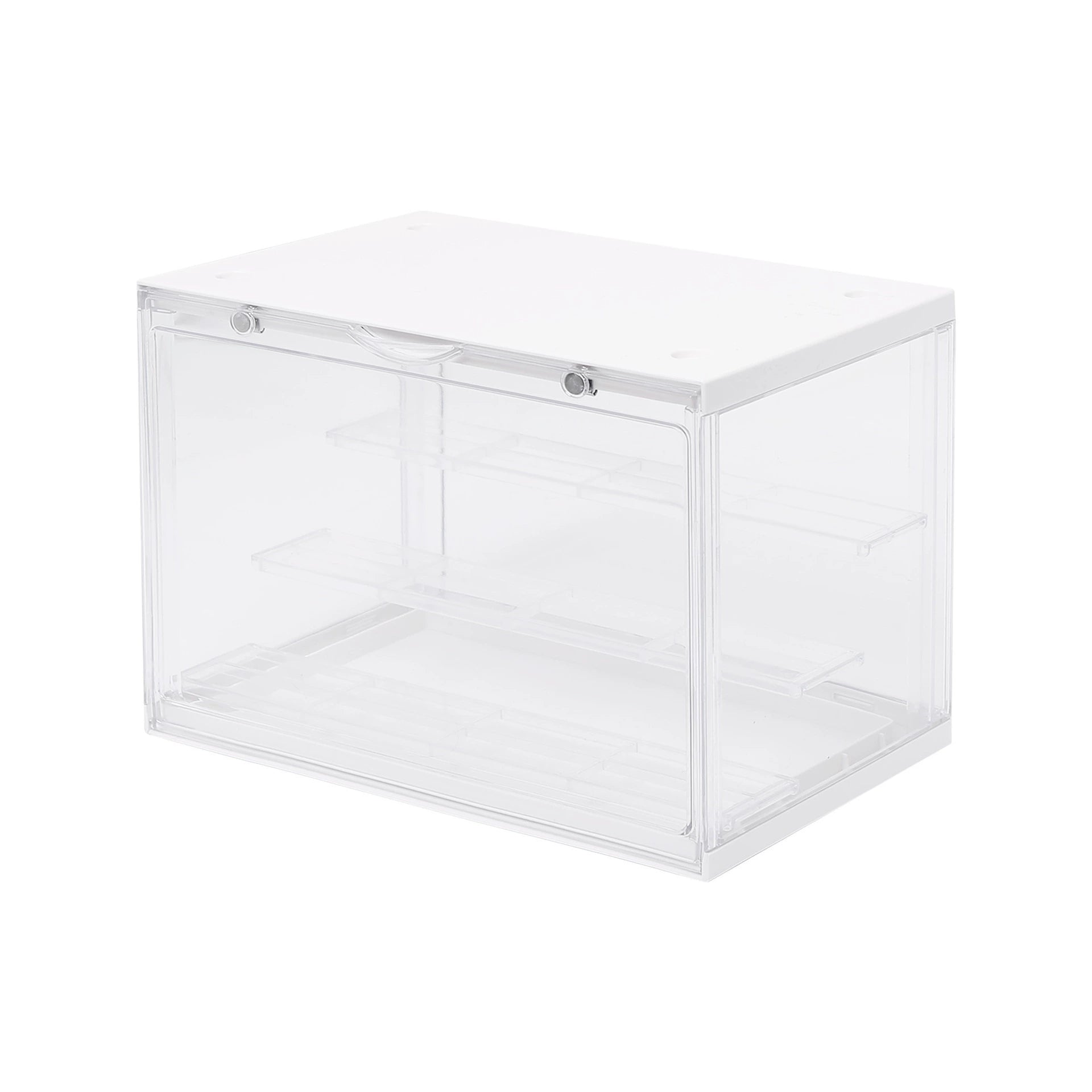  Stackable Clear Display Shelf, Stackable and Tiered Design, Magnetic Door, Perfect for Figurines、mySite、greenlandpopulation
