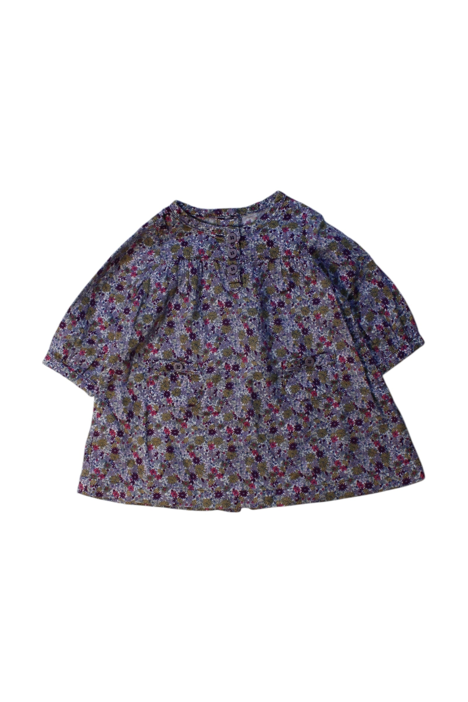 Petit Bateau Short Sleeve Dress 0-3M、mySite、g9winljtr