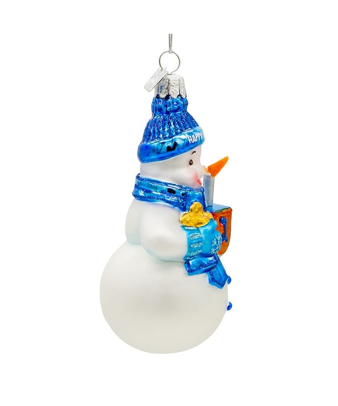 Noble Gems™ Glass Hanukkah Snowman Ornament、mySite、topwebapps