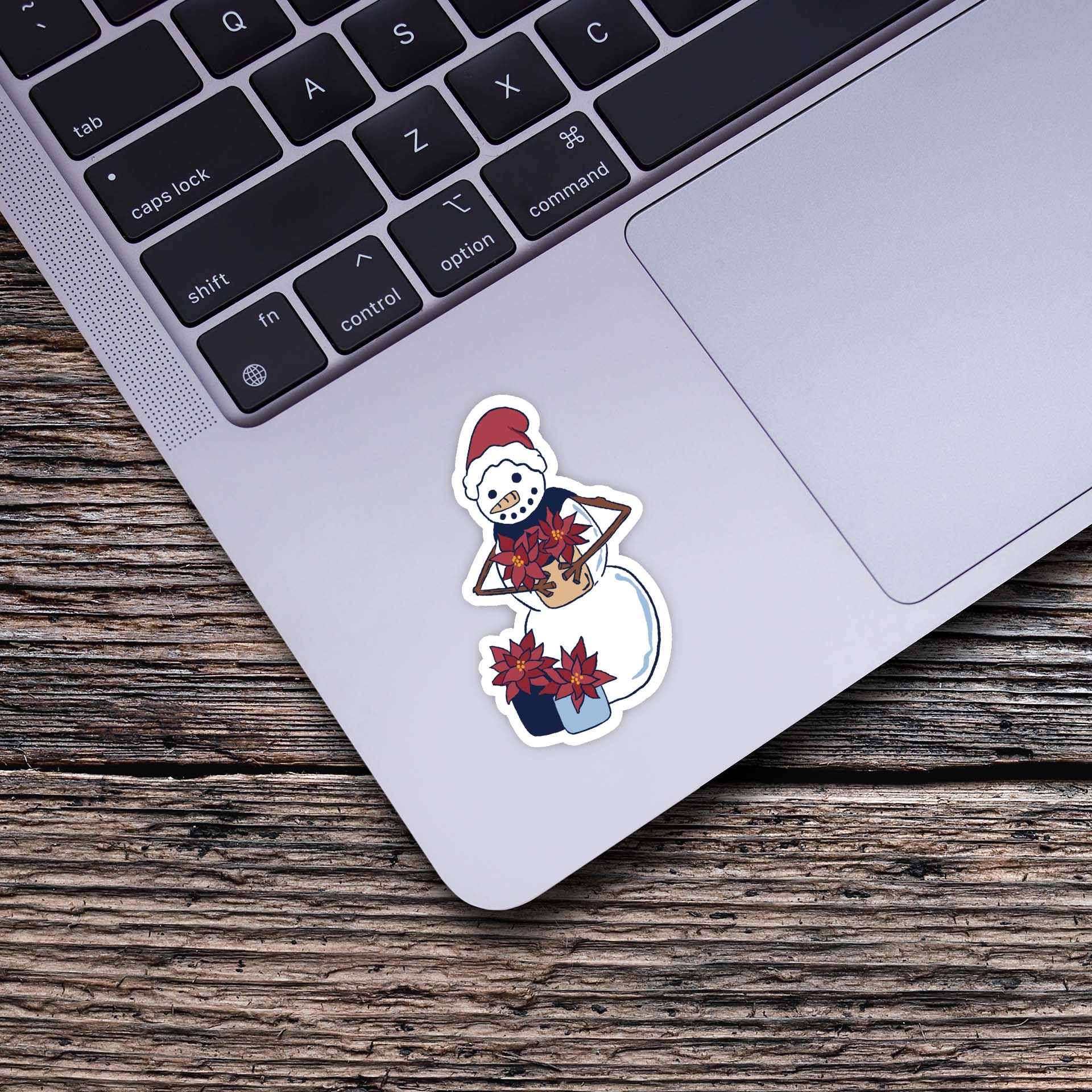  Cute Snowman With Flowers Winter Sticker、mySite、elrpsem3k