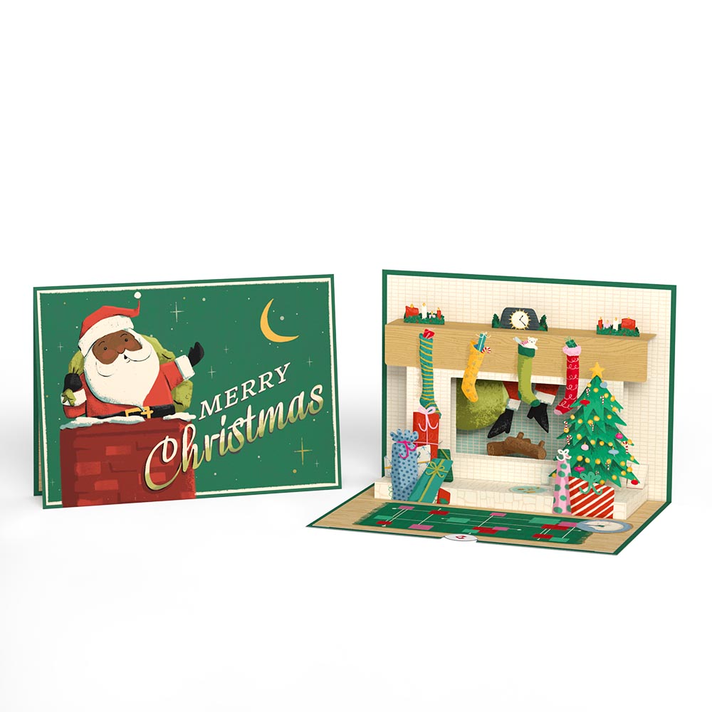 Santa Down the Chimney Christmas Pop-Up Card、mySite、solidvoid