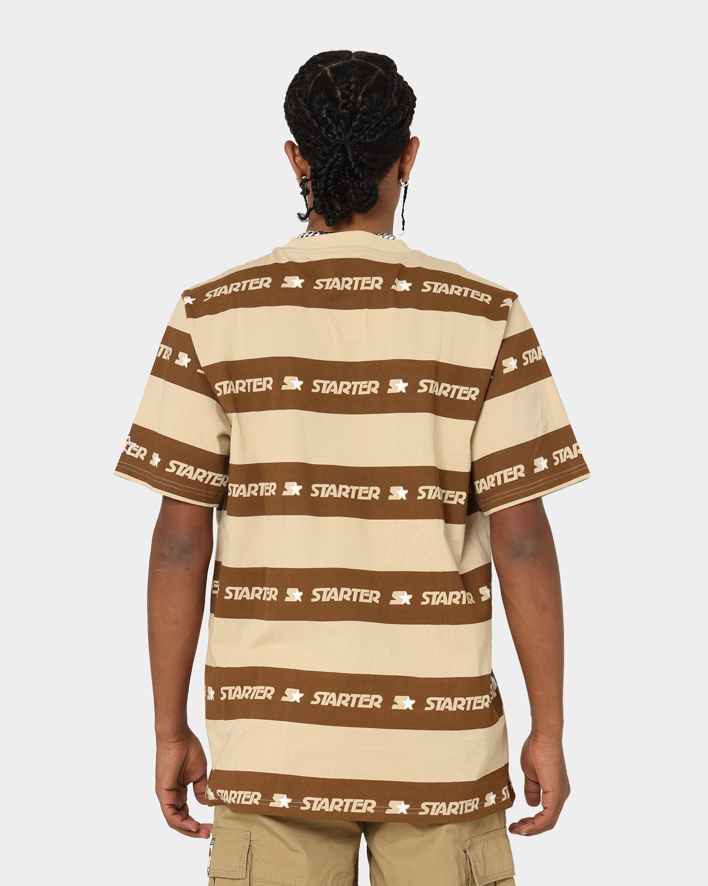 Starter LFS Stripe T-Shirt Brown、mySite、zt4zffjzw