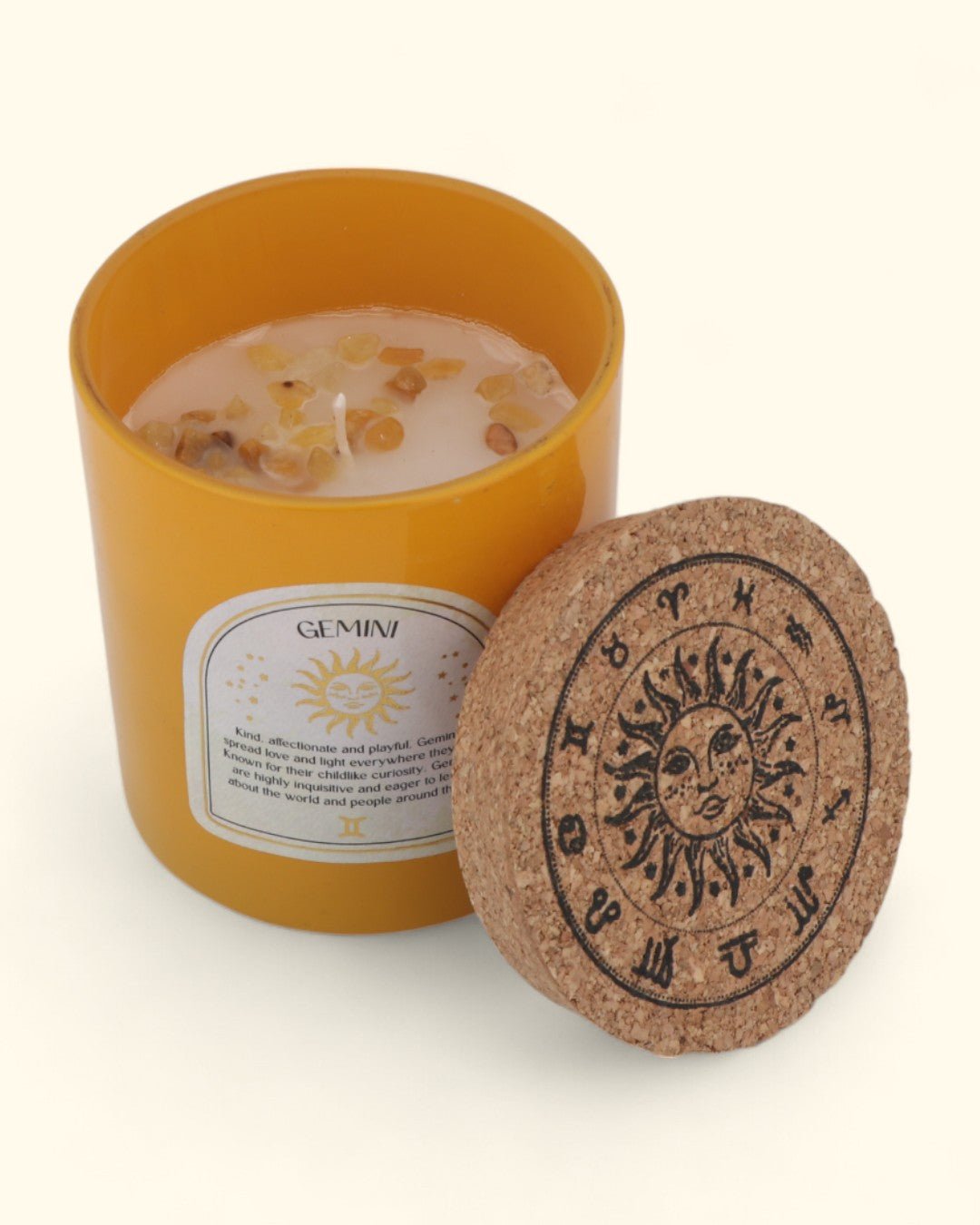 Gemini Zodiac Candle & Crystal Tumblestone Set、mySite、topwebapps