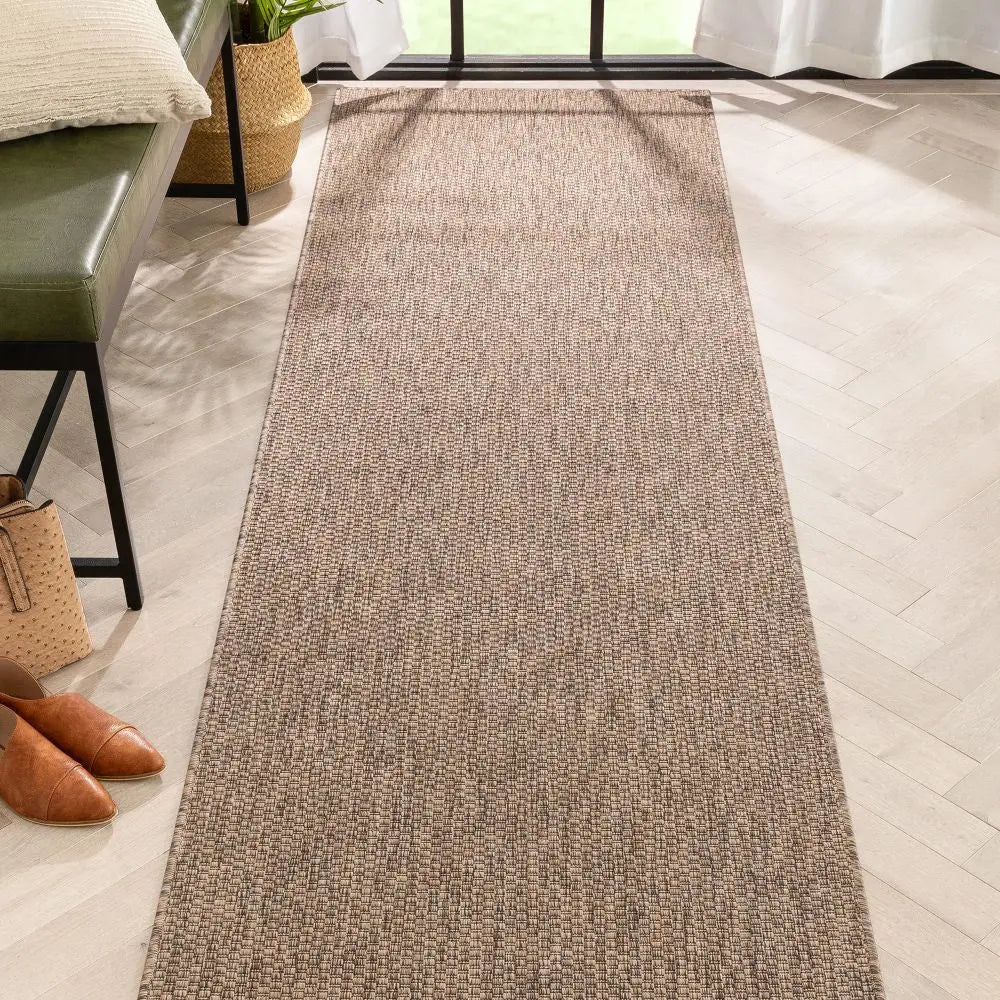 Leif Nordic Geometric Indoor Outdoor Taupe Flatweave 5'3 x 7'3 Rug、mySite、gigharbornorthrealestate