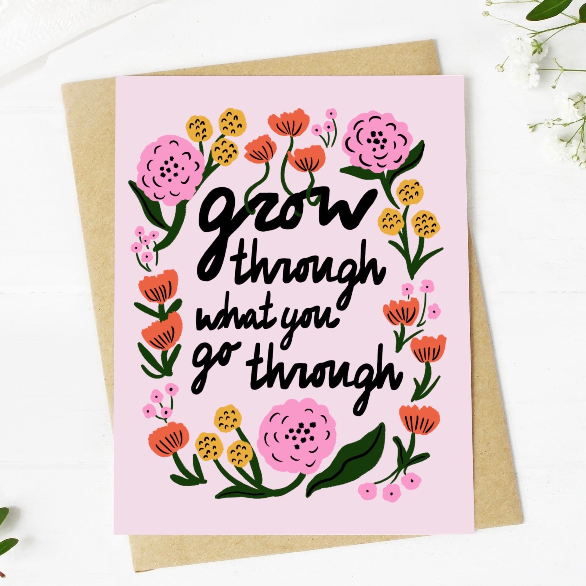  Grow Through What You Go Through Encouragement Card、mySite、elrpsem3k