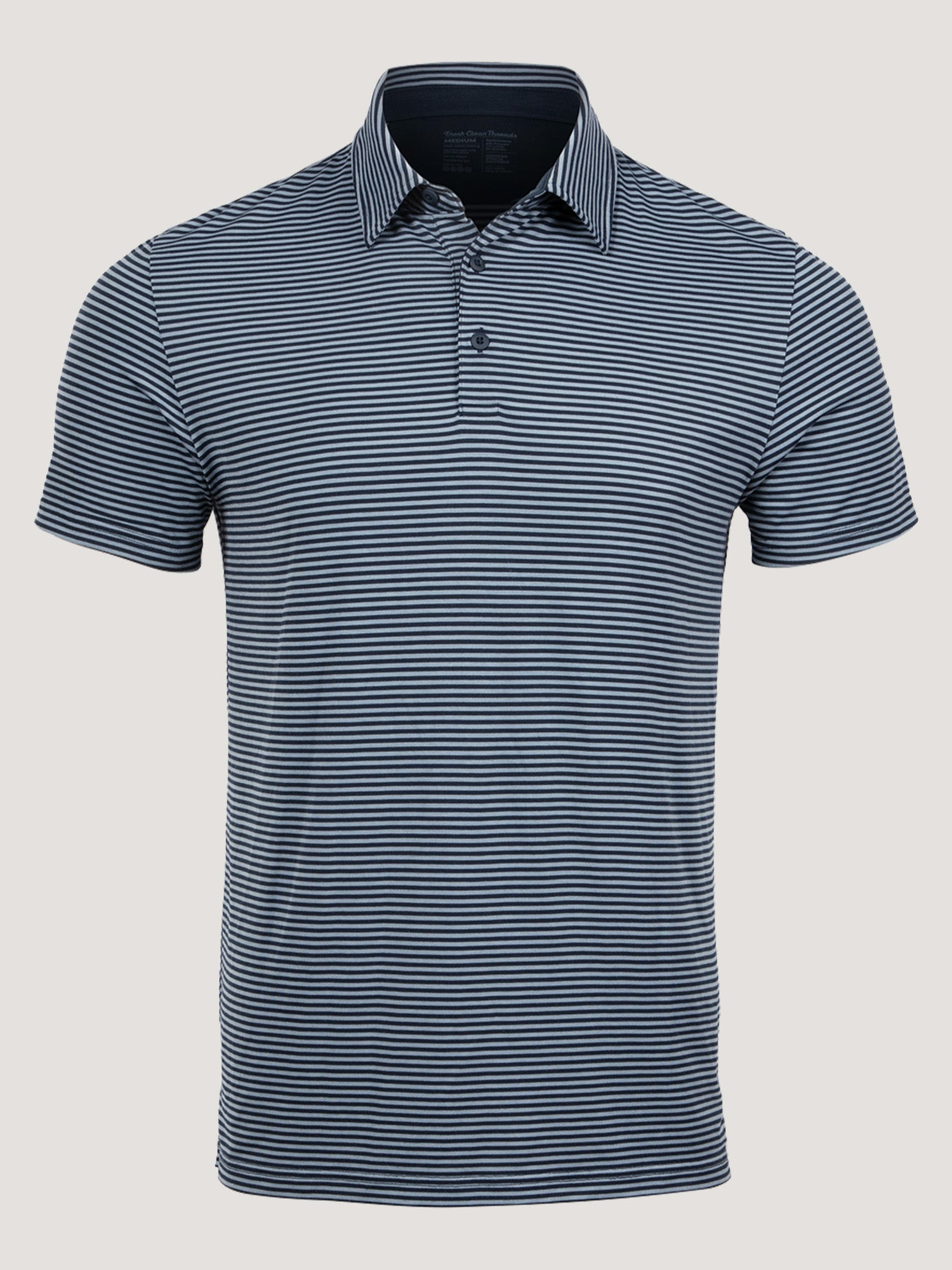  Navy + Wedgewood Striped Performance Polo、mySite、ghnorth