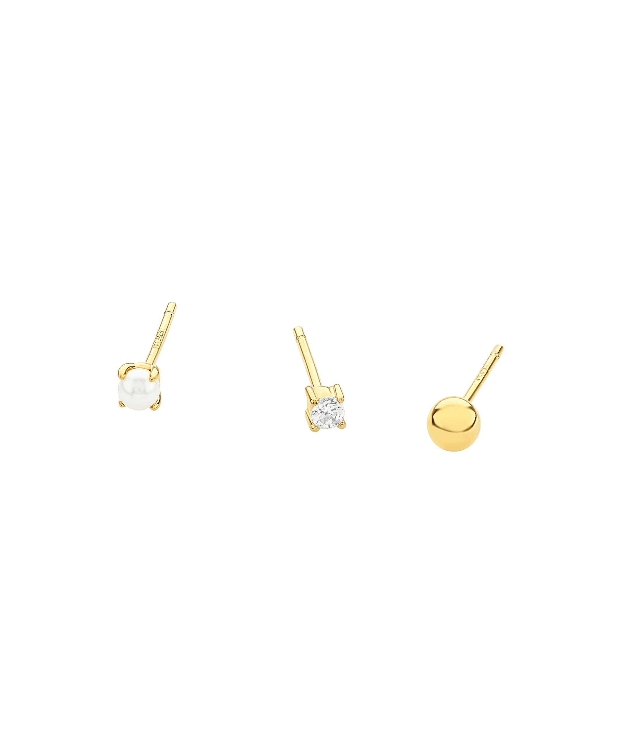  Vision Studs Set 18ct Gold Plated