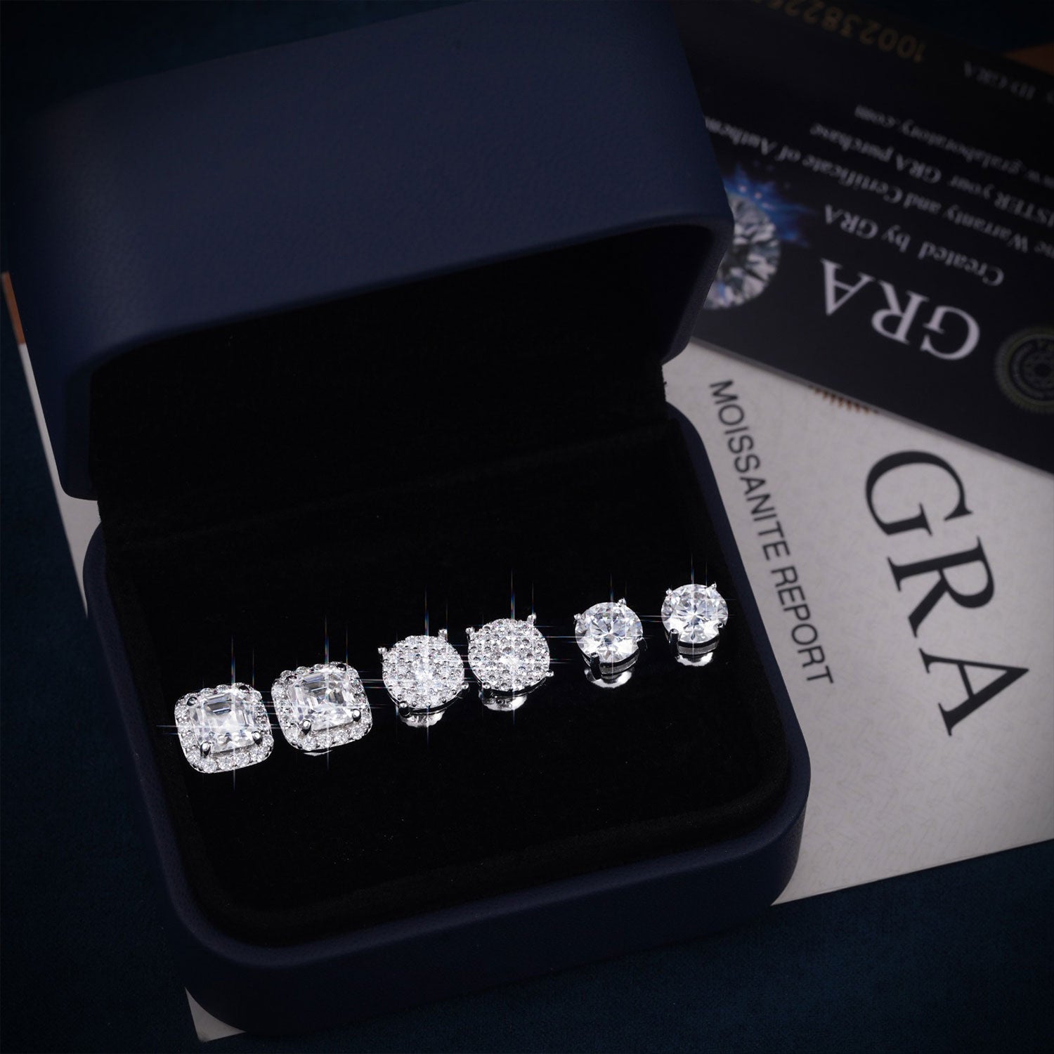 3-in-1 Moissanite Earrings Bundle 14K Gold、mySite、hinf8tx79