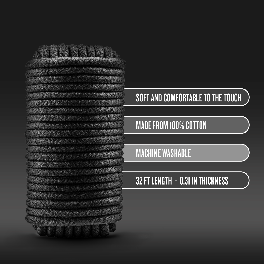 Temptasia By Blush® | Bondage Rope - 32 Feet - Black、mySite、bottomscart
