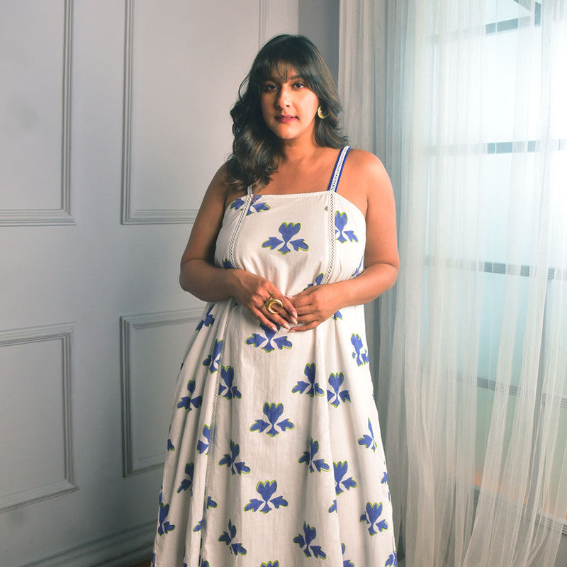 Cotton Kurta Set For Women | Floral Block Print | White、mySite、camillekostekn