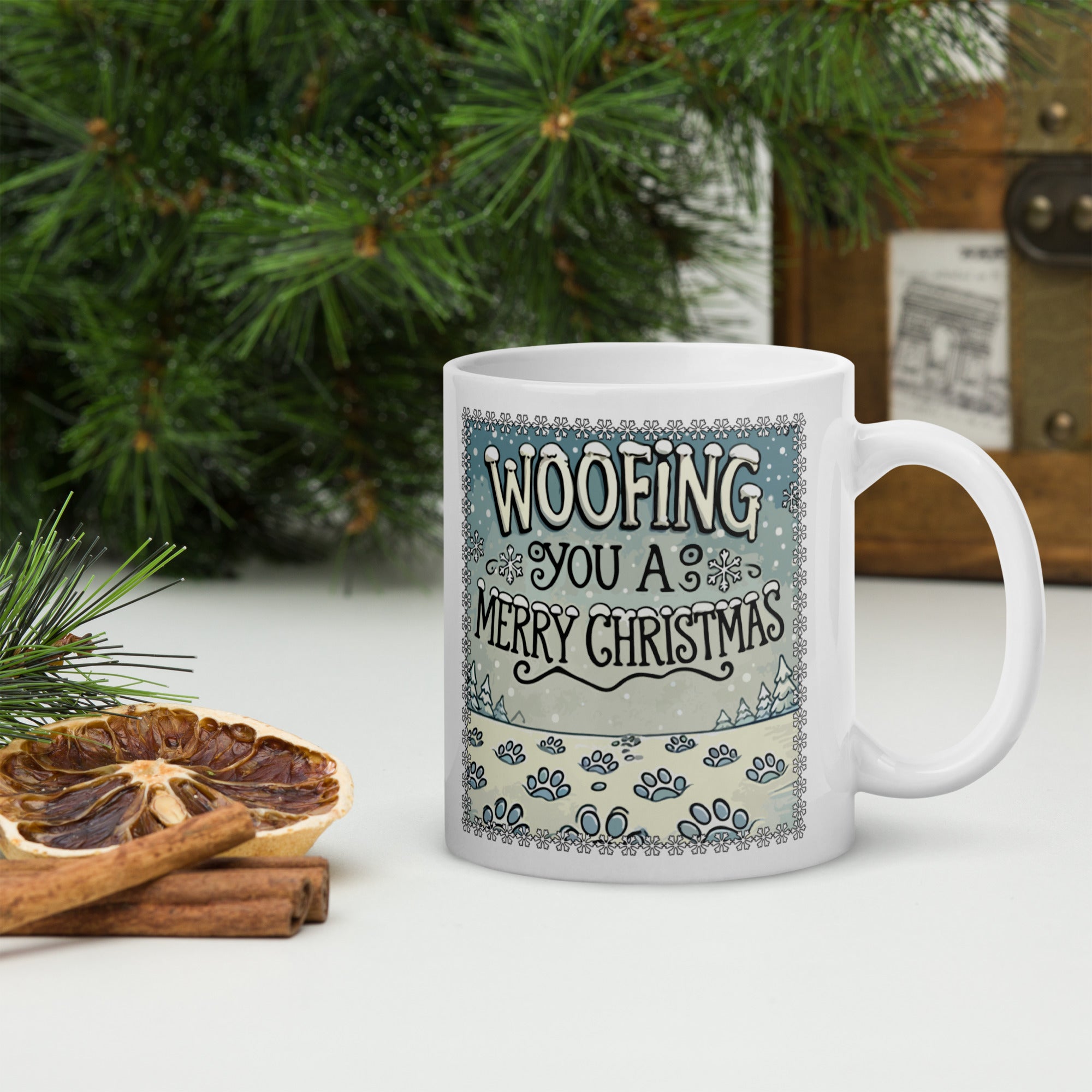 Woofing You A Merry Christmas Mug、mySite、camillekostekn