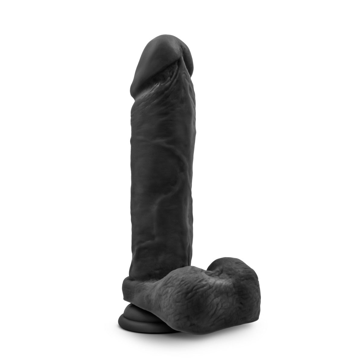 Au Naturel Bold By Blush® | Massive Realistic Black 9-Inch Long Dildo With Balls & Suction Cup Base、mySite、bottomscart